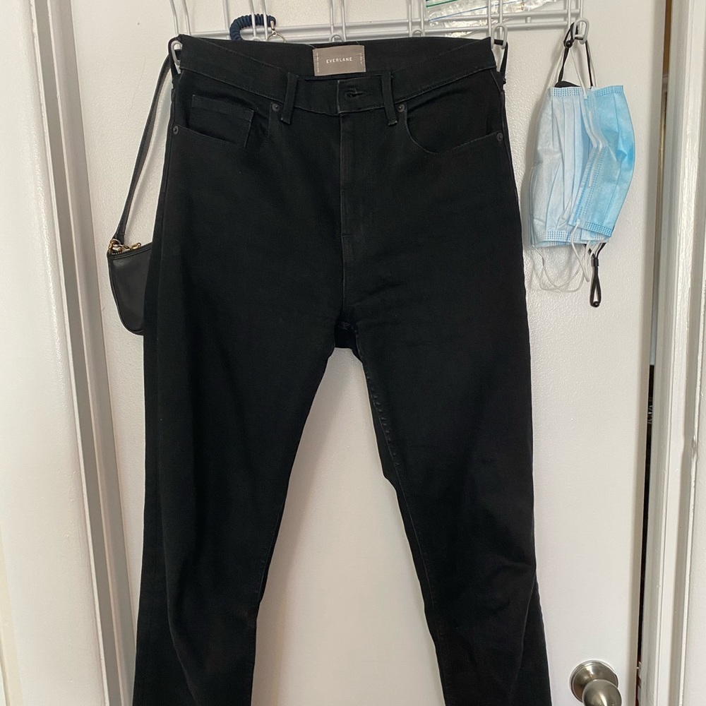 Everlane black straight leg jeans
